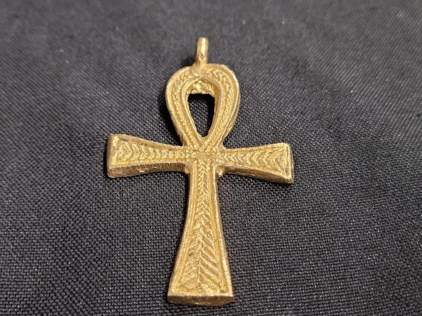 Ghana brass pendants, brass Ankh pendant