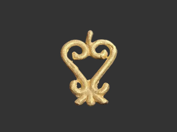 African Brass Pendant, Sankofa Adinkra Pendant, Ethnic Pendants