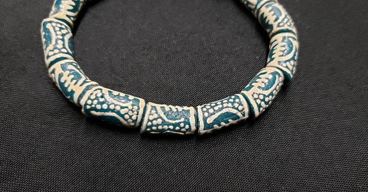 African Beads, Gye Nyame Glass Beads for Jewelry Making