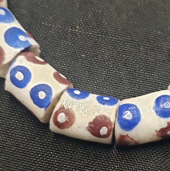 African glass beads, evil eye beads, AAB# 1583