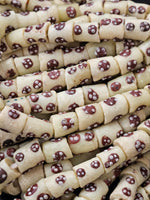 Handcrafted Painted African Recycled Glass Beads - Small/Medium Tube Beads #1213