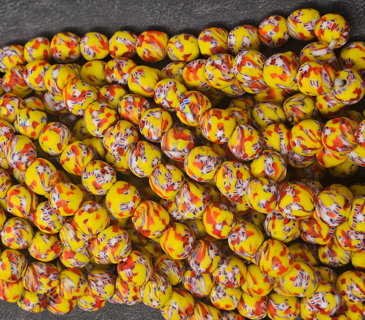 Fused African Recycled Glass Beads – Round #3513