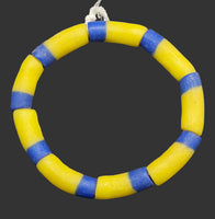 Handcrafted Krobo Recycled Glass Beads - Long Tube Beads #1710
