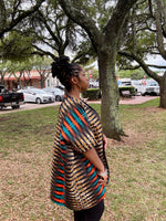 AMARA Vibrant African Print Kimono Jacket – Multicolor Ankara Open Front Duster