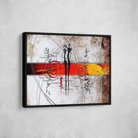 African Couple Canvas Wall Art, Ethnic Retro Art, African Couple, African Abstract Wall Art, Gallery Wrap Or Floating Frame