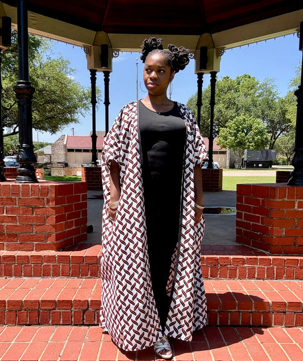 African Print Kimono Duster/ Custom Boho Oversized Robe