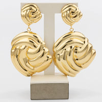 Luxury Female Jewelry Set Gold Color Necklace Big Circle Earrings Bangle Ring for Fashion Women Dubai African Party Jewelry