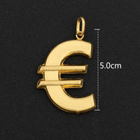 Gold Color Hip Hop Personality Pendant African Map Mermaid Dollar Euro Shape Pendant Party Jewelry Birthday Gifts