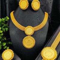 Leaves Full Diamond African Gold Bridal Jewelry Set