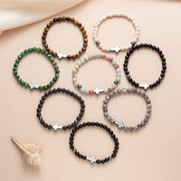 Magnet Cross African Pine Map Stone Multicolor Bracelets