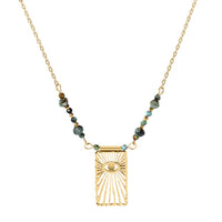 Women's Natural Stone Retro Style Gold-plated African Turquoise Necklaces