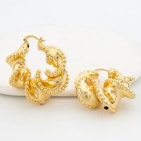 African Jewelry Set 18K Gold Plated Women Big Bold Design Earrings Pendant Wedding Bridal Fashion Necklace Bracelet Ring Gift
