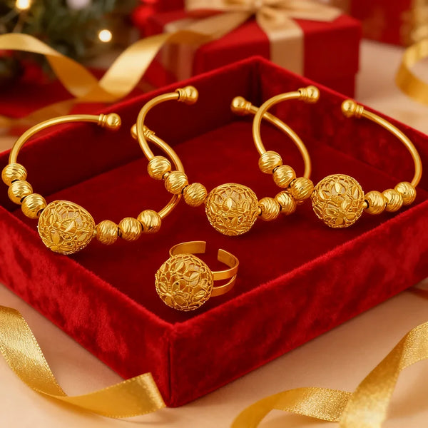 ethiopian hawaiian jewelry bangle 18k gold  plated bracelet for women flower bangle african free shipping Valentine's Day gift