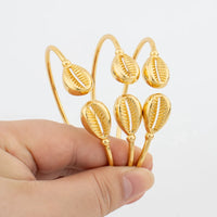 Gold Color Cuff Bangle Set for African Women Exquisite Charm Bangle New Design Hand Bracelet Jewelry Set Accessories wholesale