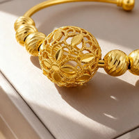 ethiopian hawaiian jewelry bangle 18k gold  plated bracelet for women flower bangle african free shipping Valentine's Day gift