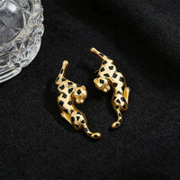 Woman Jewelry Set African Fashion Leopard Necklace Earrings 18K Gold Plated Animal Shape Bracelet Ring Copper Dubai Jewelry Gift