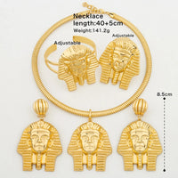 Gold Color Large Jewelry Set for Women Human Design Earrings Necklace Dubai African Bracelet Ring Weddding Bridal Gift