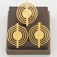 Lovely Earrings with Ring Set for African Bridal 18k Gold Color Clip Earrings and Finger Ring Elegant Dubai Jewelry Accessories