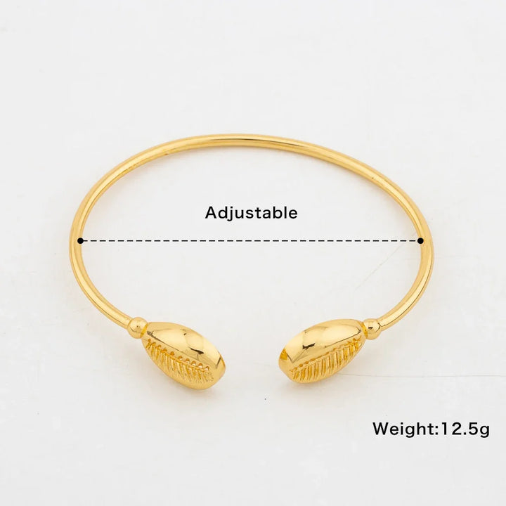 Gold Color Cuff Bangle Set for African Women Exquisite Charm Bangle New Design Hand Bracelet Jewelry Set Accessories wholesale