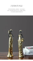 African Woman Figurine Holding Vase Decorative Statue