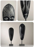 African Tribal Face Mask Decorative Sculpture for Home Decor