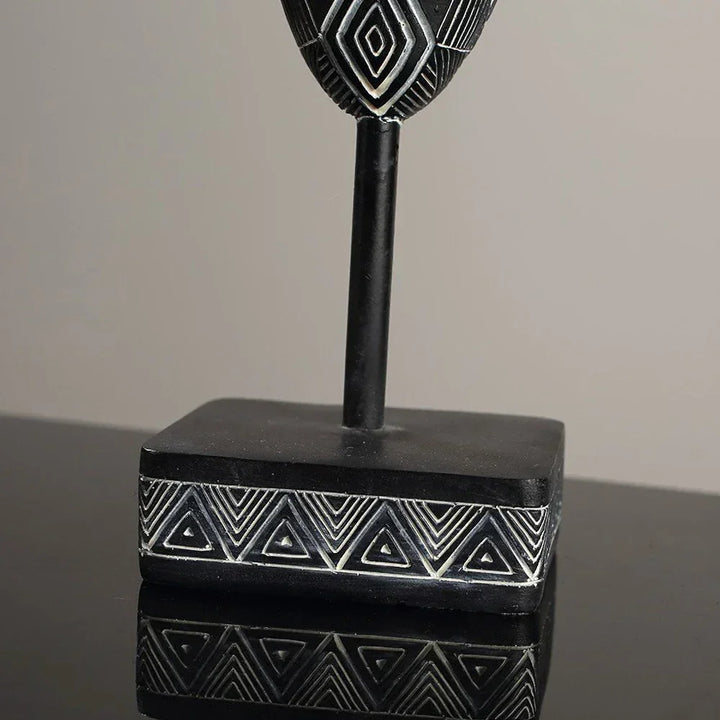 African Tribal Face Mask Decorative Sculpture for Home Decor