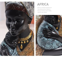 Mother and Child African Tribal Figurine Decorative Sculpture