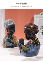 Mother and Child African Tribal Figurine Decorative Sculpture