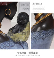Mother and Child African Tribal Figurine Decorative Sculpture