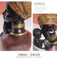 Mother and Child African Tribal Figurine Decorative Sculpture