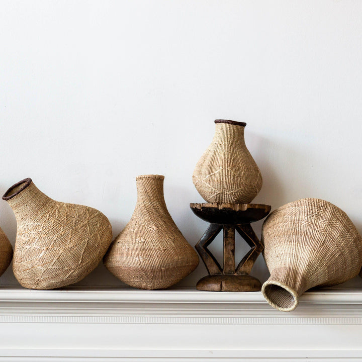Binga Nongo Natural Woven Gourd Basket