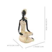 African Woman Figurine Bowl Holder Decorative Statue