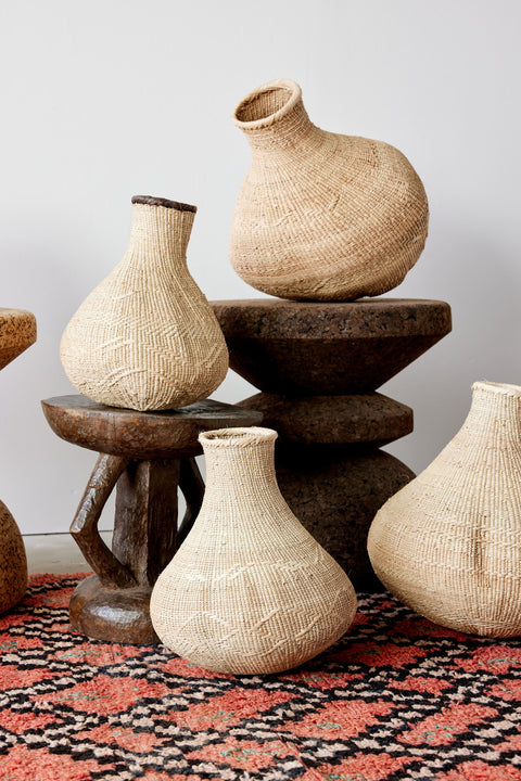Binga Nongo Natural Woven Gourd Basket