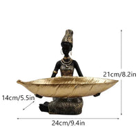 Figurine - Golden African Tray