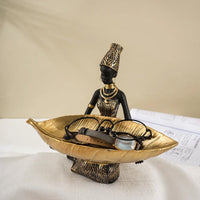 Figurine - Golden African Tray