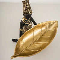 Figurine - Golden African Tray