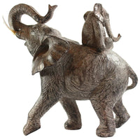 Large African Elephant and Calf Statue Decorative Home and Garden Decor