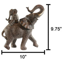 Large African Elephant and Calf Statue Decorative Home and Garden Decor