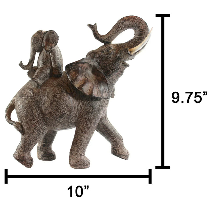 Large African Elephant and Calf Statue Decorative Home and Garden Decor
