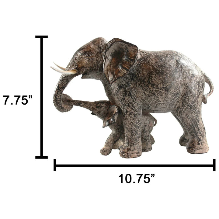 Large African Elephant and Calf Statue Decorative Home and Garden Decor