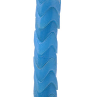 Turquoise Blue Glass African Snake Bead Strand - 7 Inch Carved Tube Beads