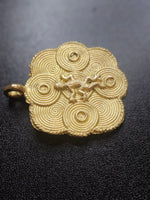 Ashanti Brass Adinkra Pendant – Handcrafted Ghanaian Heritage Symbol