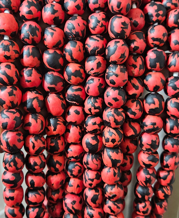 Fused African Recycled Glass Beads – Round #3514