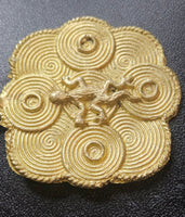 Ashanti Brass Adinkra Pendant – Handcrafted Ghanaian Heritage Symbol