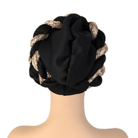 Turbans Pleated Soft Beanie Headwrap Lightweight African Hat Arab Wrap Elegant Muslim Turban Scarf Women Hijabs Hair Accessories Cap bonnet for Women