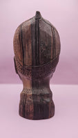 Vintage Solid Wood African Carved Monk Sculpture – 8.5" x 4"